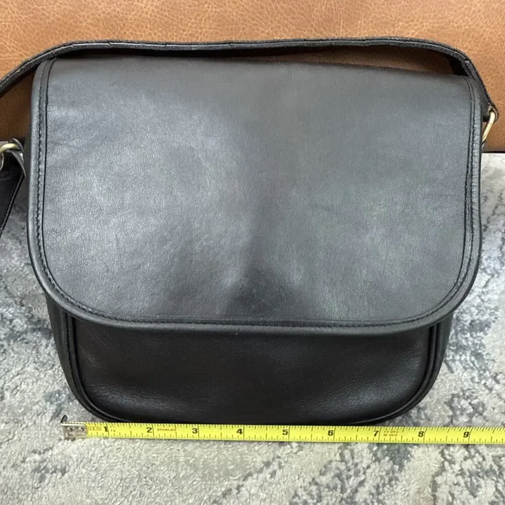 Vintage Coach Town Bag Glovetanned Leather Faded Black Faded Navy 4090 Read Q